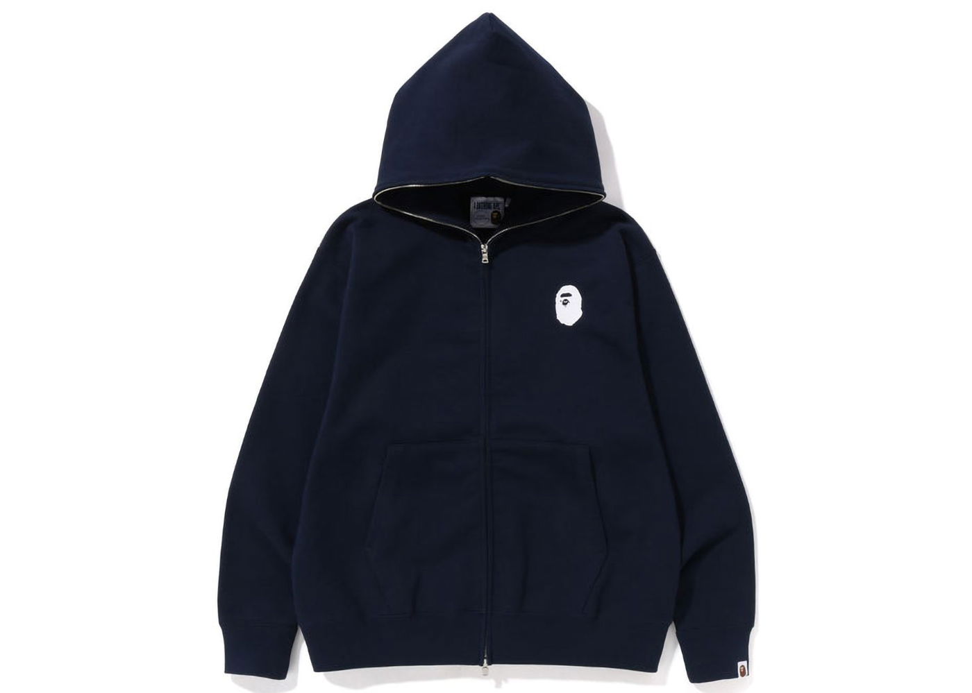 Mikina BAPE A Bathing Ape Relaxed Fit Full Zip Hoodie Navy | 1J30-115-003, 0