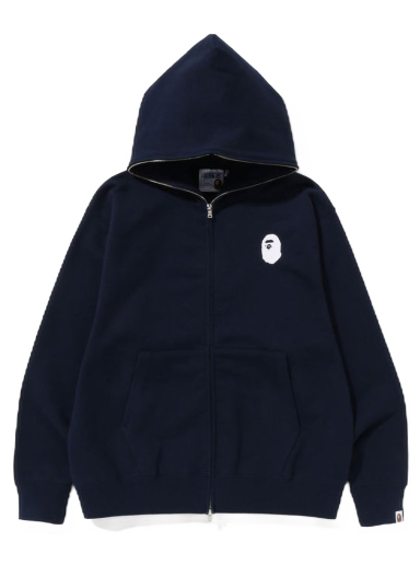 Mikina BAPE A Bathing Ape Relaxed Fit Full Zip Hoodie Navy | 1J30-115-003