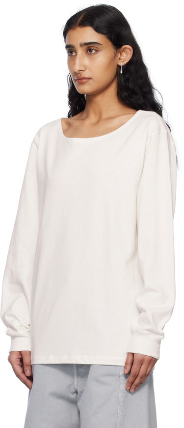Sveter LEMAIRE Lemaire Wide Neck T-Shirt Biela | TO1349 LJ1010, 3