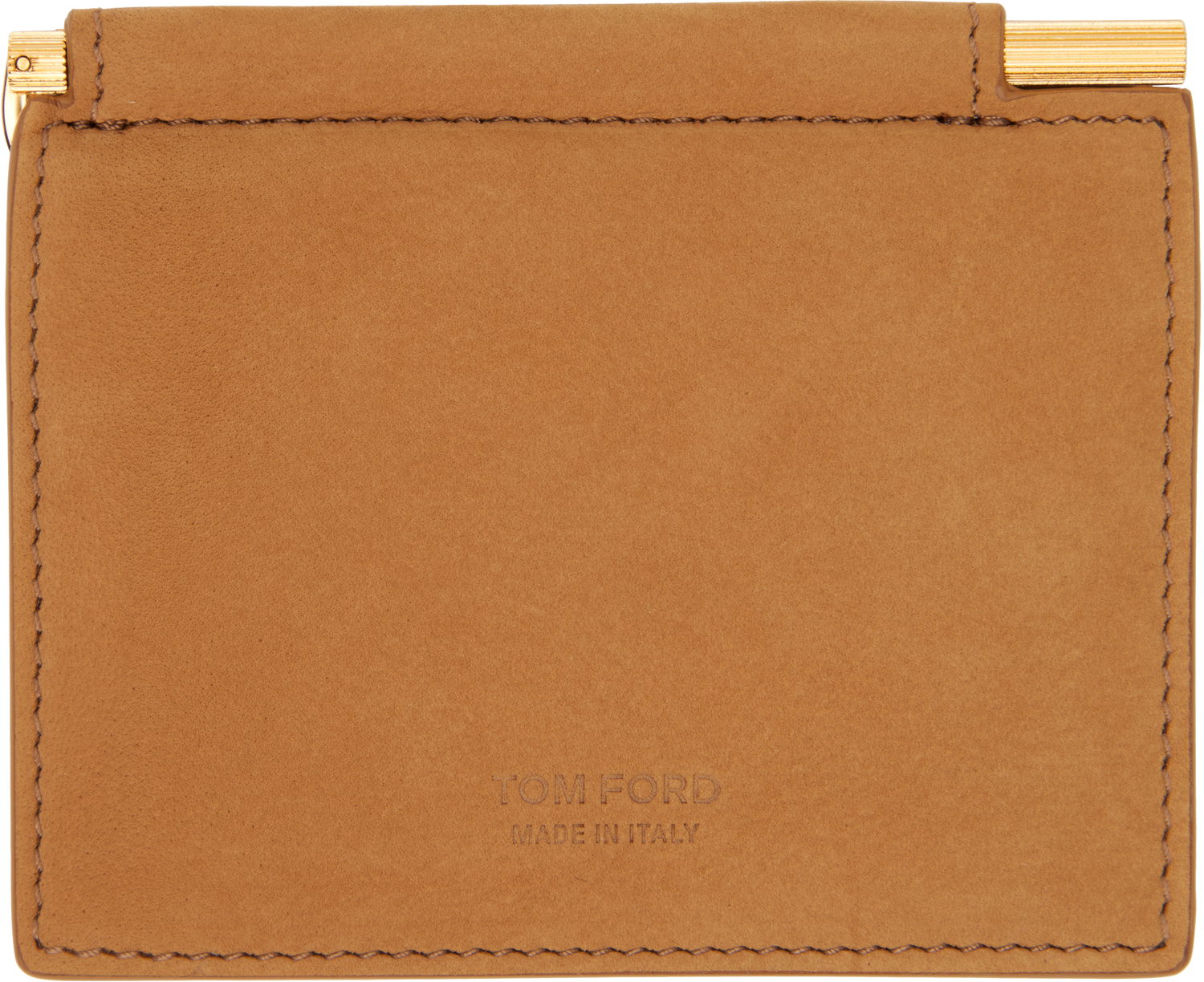 Peňaženka Tom Ford Tom Ford Nubuck Folding Money Clip Card Holder Hnedá | Y0340-LCL449G, 0