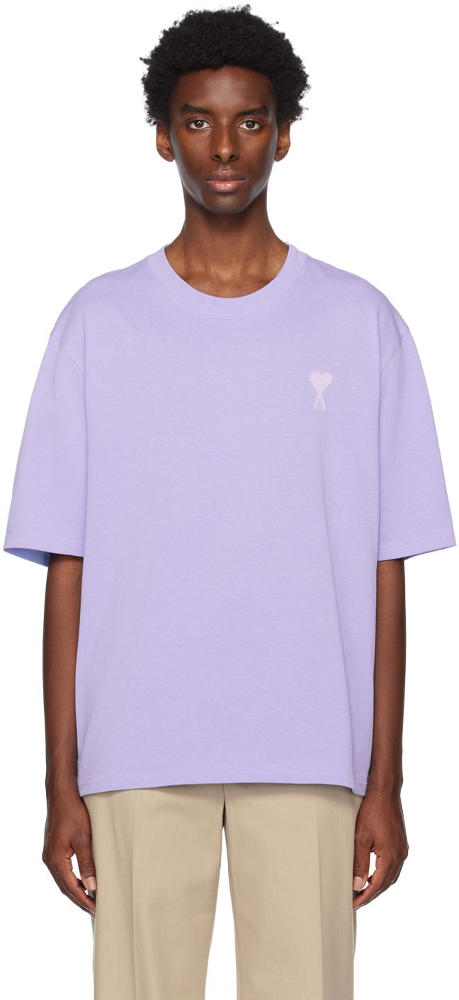 Tričko AMI SSENSE x T-Shirt Fialová | SPUTS004.726.507, 0