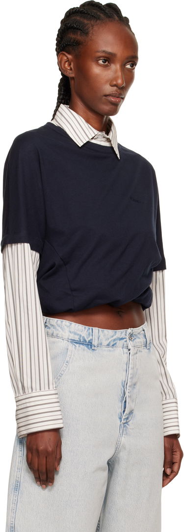 Tričko We11done We11done Layered Twist T-Shirt Navy | WD-BL2-25-103-W-NV, 1