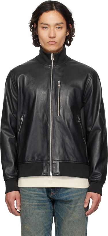 Bomber bunda Paul Smith PS Paul Smith Leather Bomber Jacket Čierna | M2R-373ZL-P21450-79, 0
