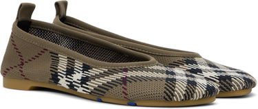 Šaty Burberry Burberry Check Ballerina Flats Hnedá | 8101054, 3