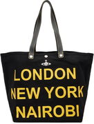 Vivienne Westwood Utility Shopper Tote London New York Nairobi Print