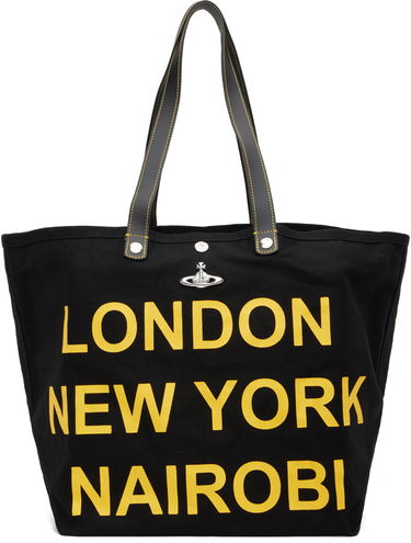 Tote bag Vivienne Westwood Vivienne Westwood Utility Shopper Tote London New York Nairobi Print Čierna | 4205007GU-W019L-, 0