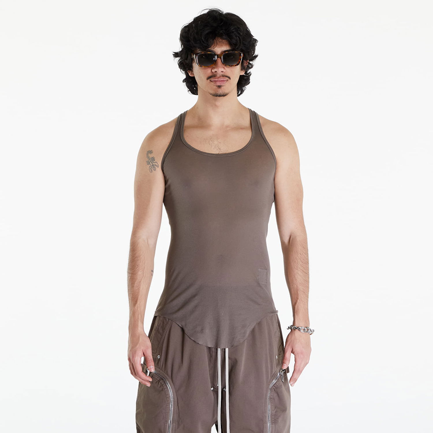 Tielko Rick Owens DRKSHDW Dark Tank Dust Hnedá | DU01D1152 BH 34, 0