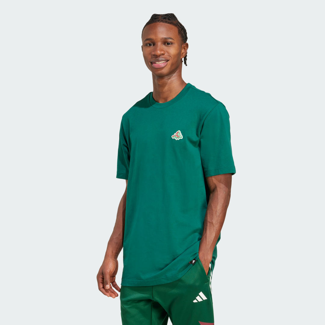 Tričko adidas Performance Mini Pizza Graphic Tee Zelené | JM6482, 0