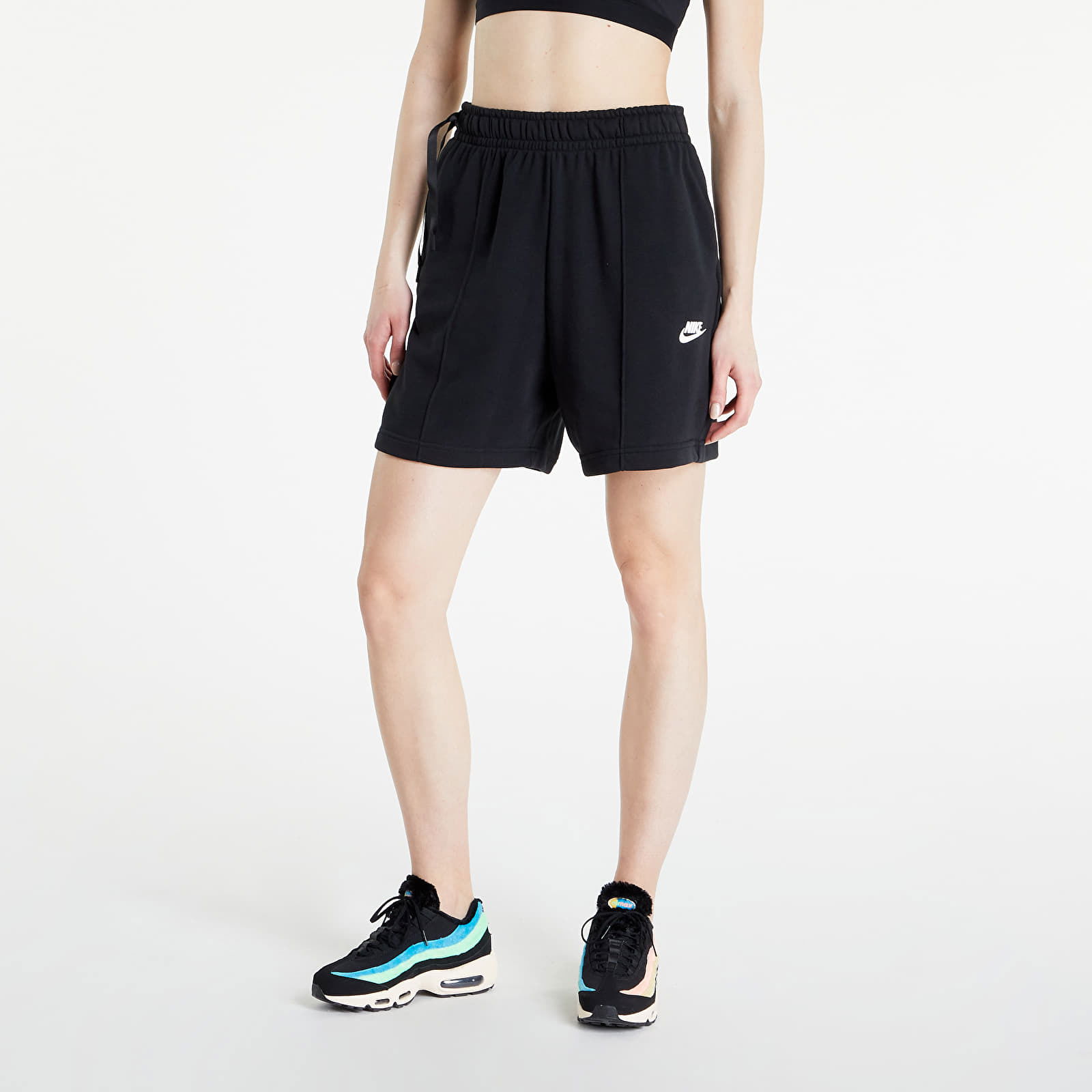 French Terry Fleece High-Rise Shorts