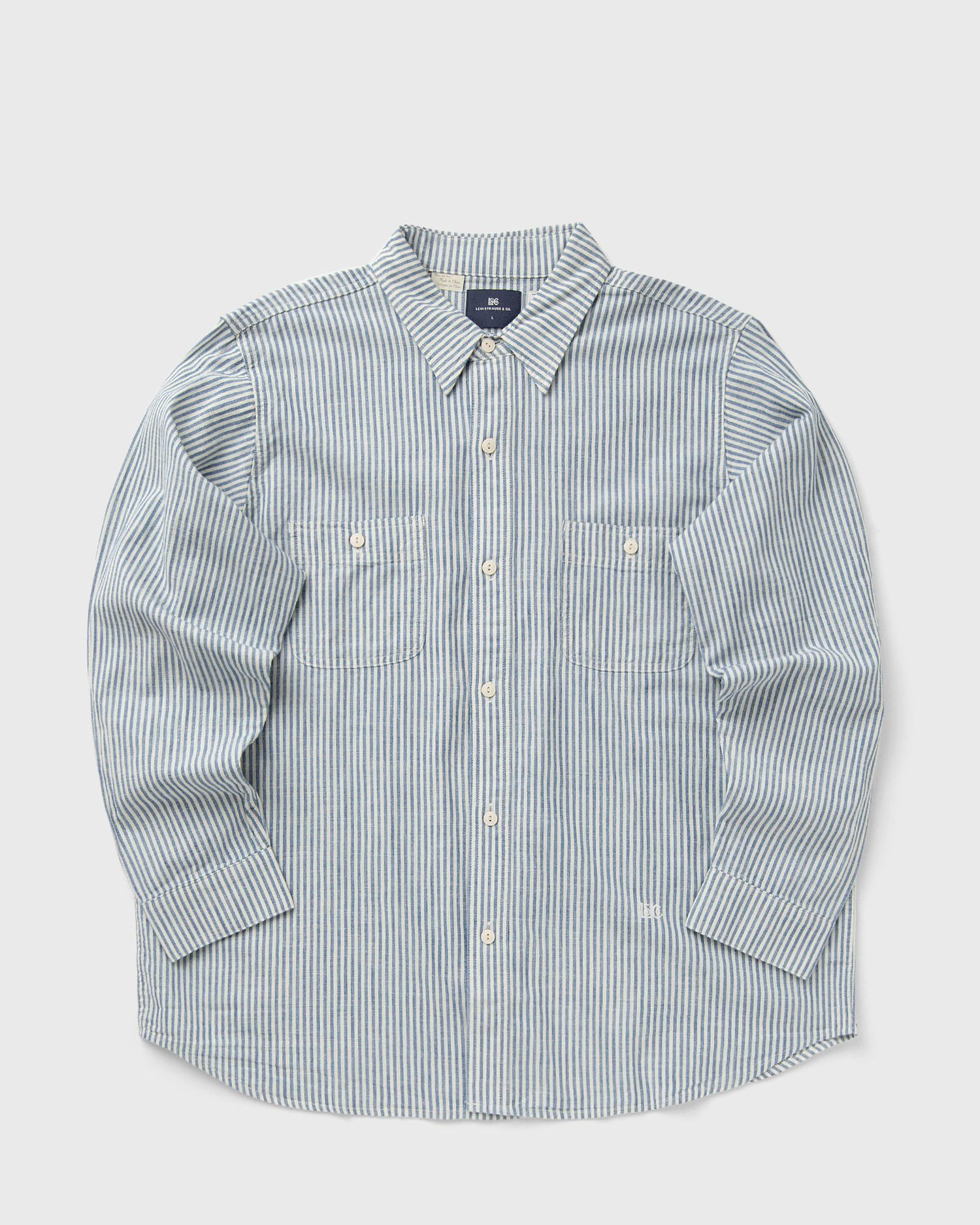 Košeľa Levi's BLUE TAB Striped Long Sleeve Button-Up Work Shirt with Chest Pockets Modrá | 001LH-0001, 0