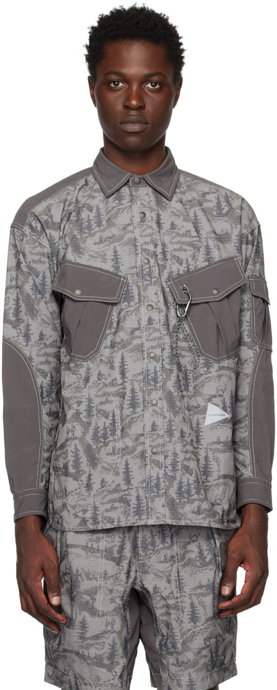 Košeľa and wander and wander In The Mountain Long Sleeve Shirt Šedá | 5743183050, 0