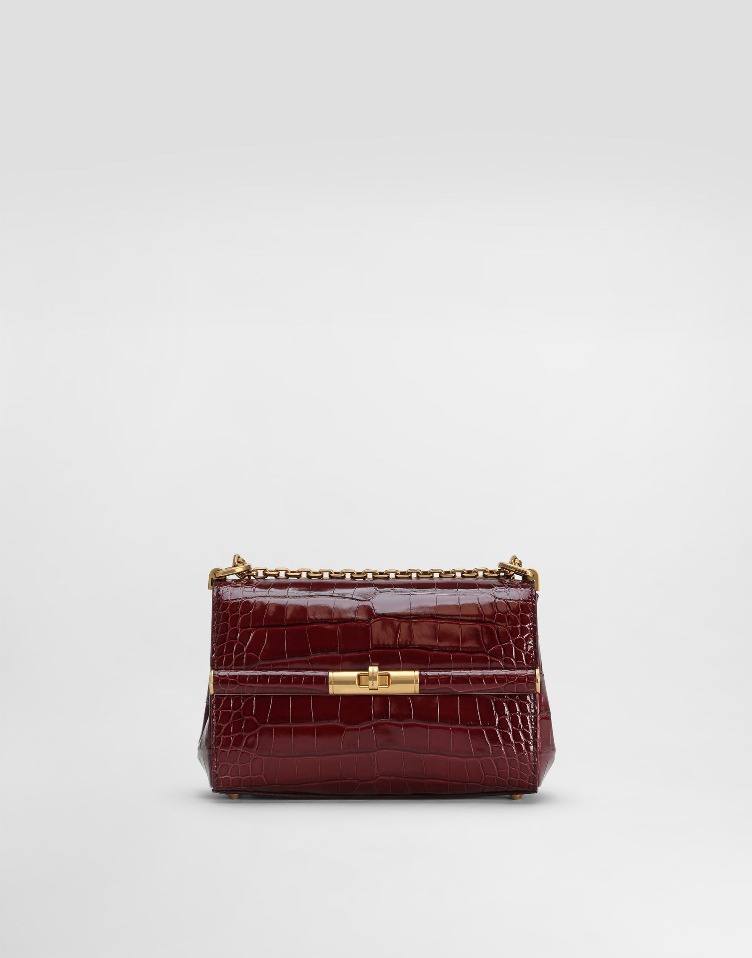 Kabelka Dolce & Gabbana Dolce & Gabbana Marlene City Mini Polished Alligator Shoulder/Crossbody Bag Vínová | BB7766A2R0880346, 0