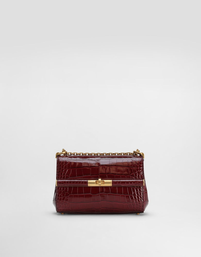 Kabelka Dolce & Gabbana Dolce & Gabbana Marlene City Mini Polished Alligator Shoulder/Crossbody Bag Vínová | BB7766A2R0880346