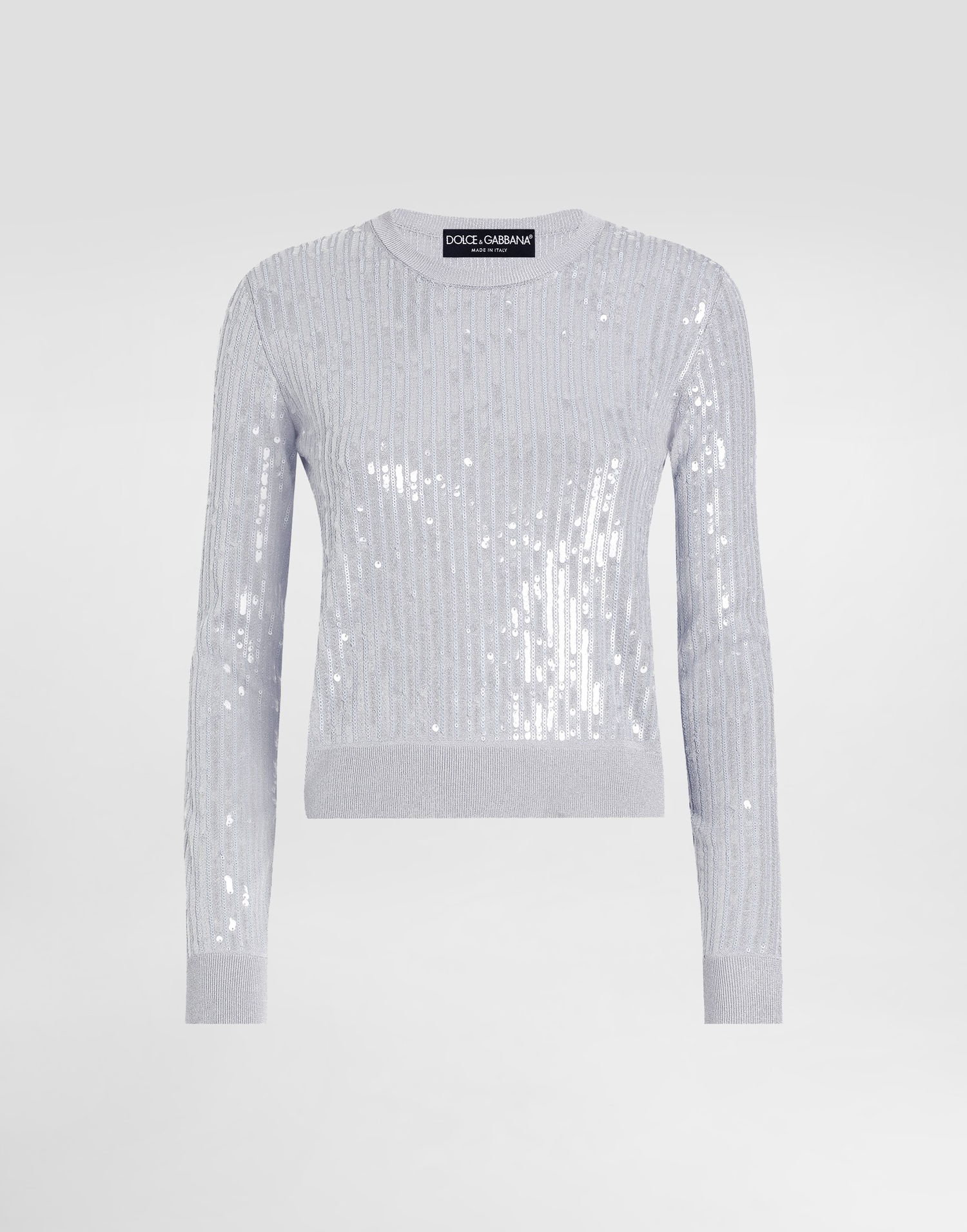 Sveter Dolce & Gabbana Sequin Embellishment Crewneck Sweater Šedá | FXX74ZJAIQ9N0040, 0