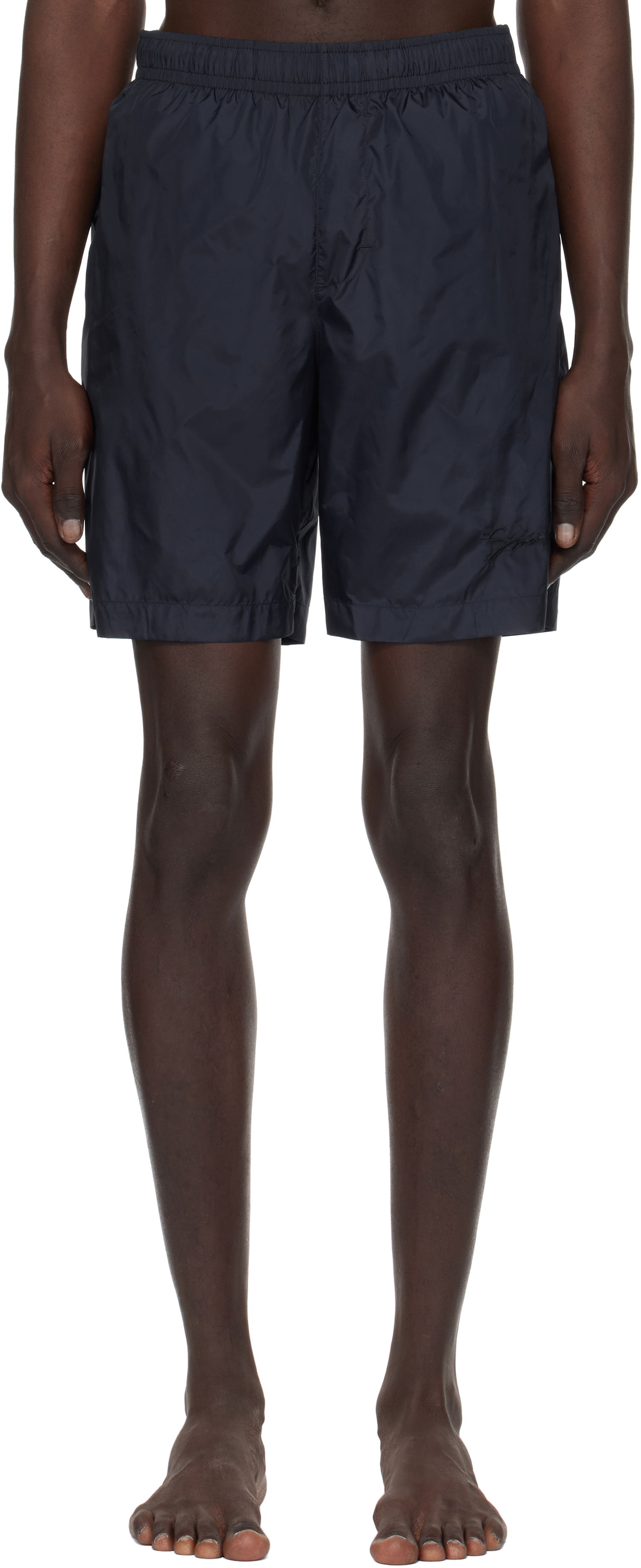 Šortky Givenchy Swim Shorts with Logo Embroidery Modrá | BMA01L1537401, 0