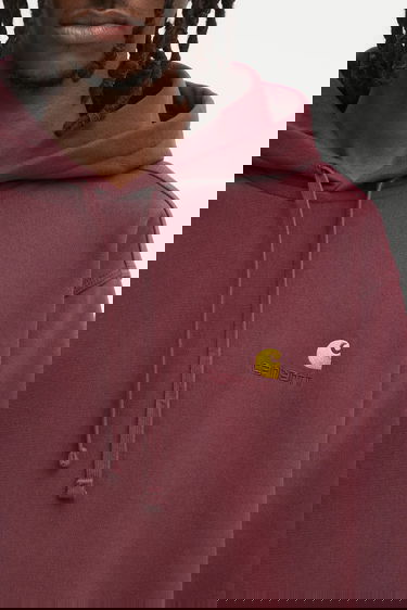 Mikina Carhartt WIP Plain Hooded American Script Sweat Vínová | I028279.33KXX, 3