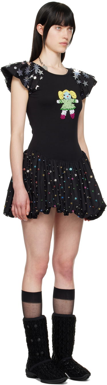 Šaty Chopova Lowena Chopova Lowena Angelica Embellished Minidress Čierna | 1288, 1
