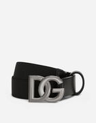Dolce & Gabbana Stretch Fabric Belt with DG Logo