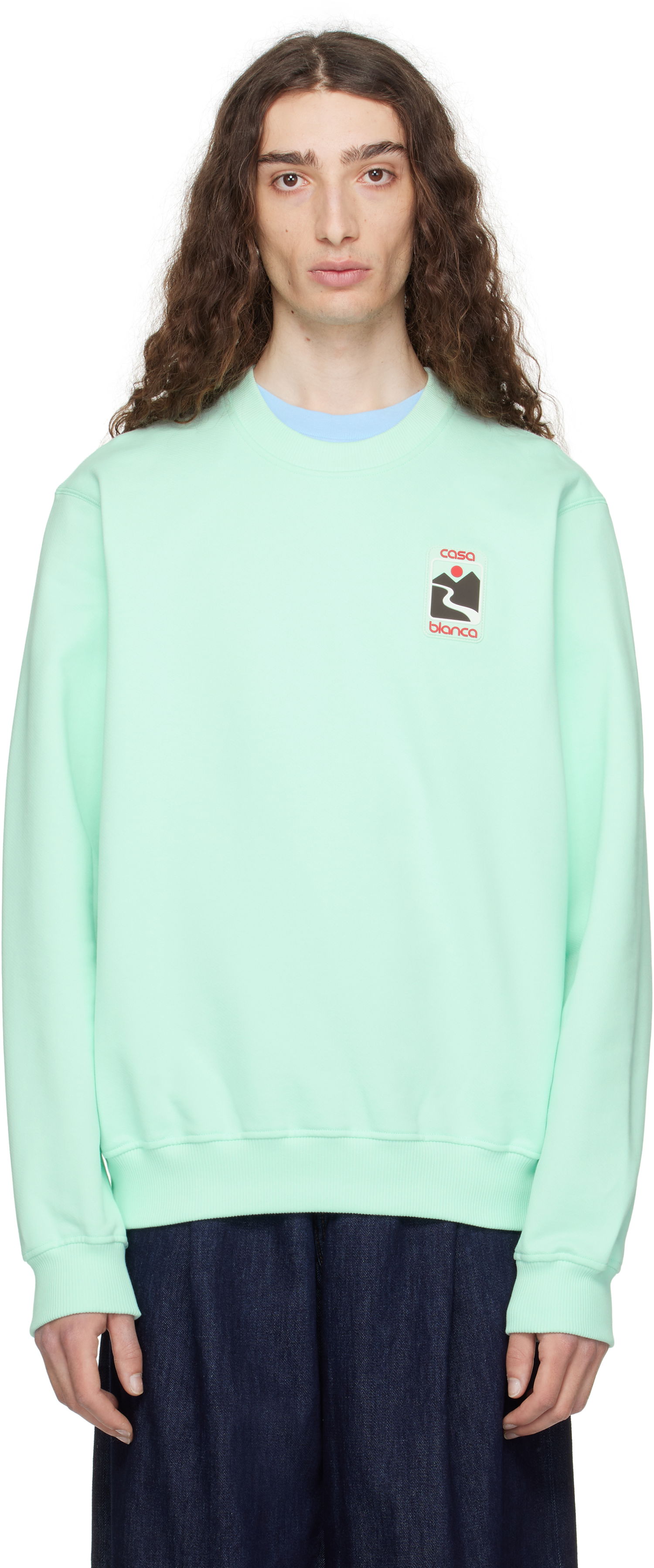 Mikina Casablanca Casablanca Sunset Valley Sweatshirt Zelené | MPF25-JTP-293-04, 0