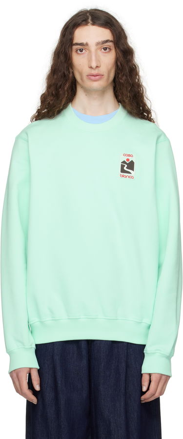 Mikina Casablanca Casablanca Sunset Valley Sweatshirt Zelené | MPF25-JTP-293-04, 0
