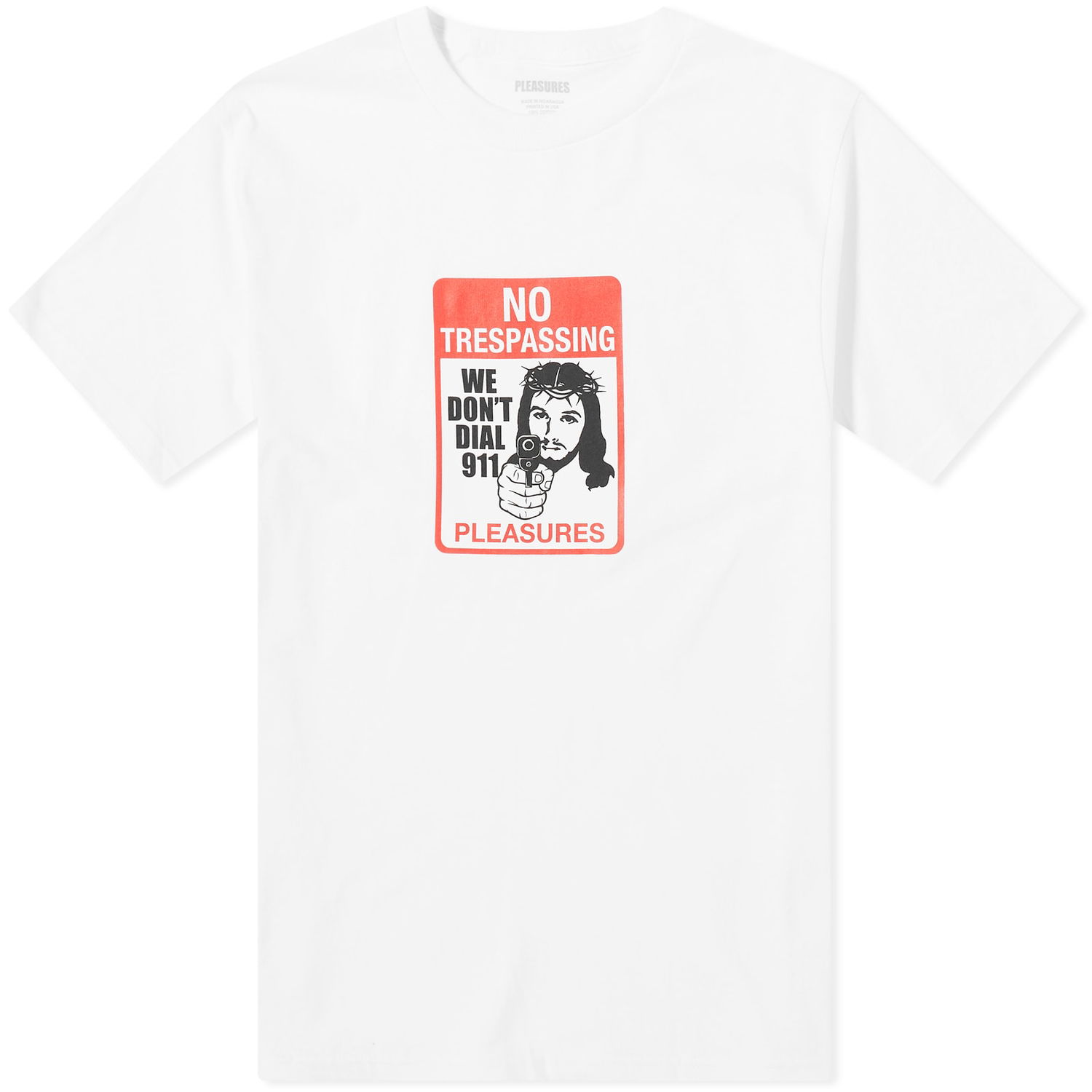 Tričko Pleasures Trespass T-Shirt Biela | P24SP053-WHITE, 0