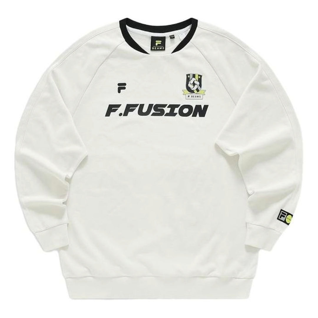 Sveter FILA FUSION x BEAMS Letter Printed Sweatshirt Biela | T11U349203F-IV, 0