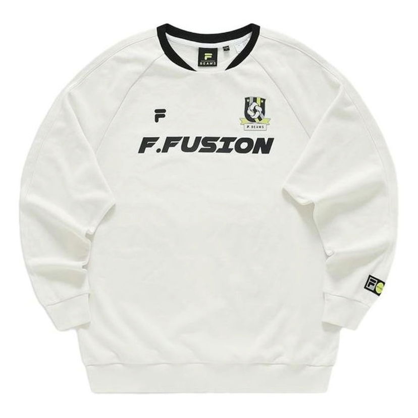 Sveter FILA FUSION x BEAMS Letter Printed Sweatshirt Biela | T11U349203F-IV
