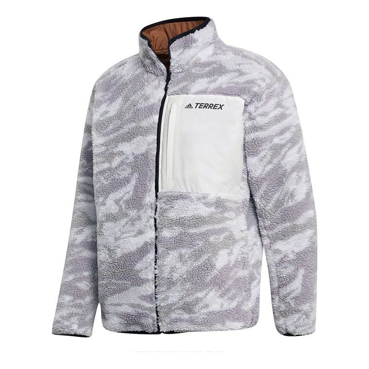 Sveter adidas Originals Xplr Sherpa F Reversible Outdoor Jacket Šedá | GE9912