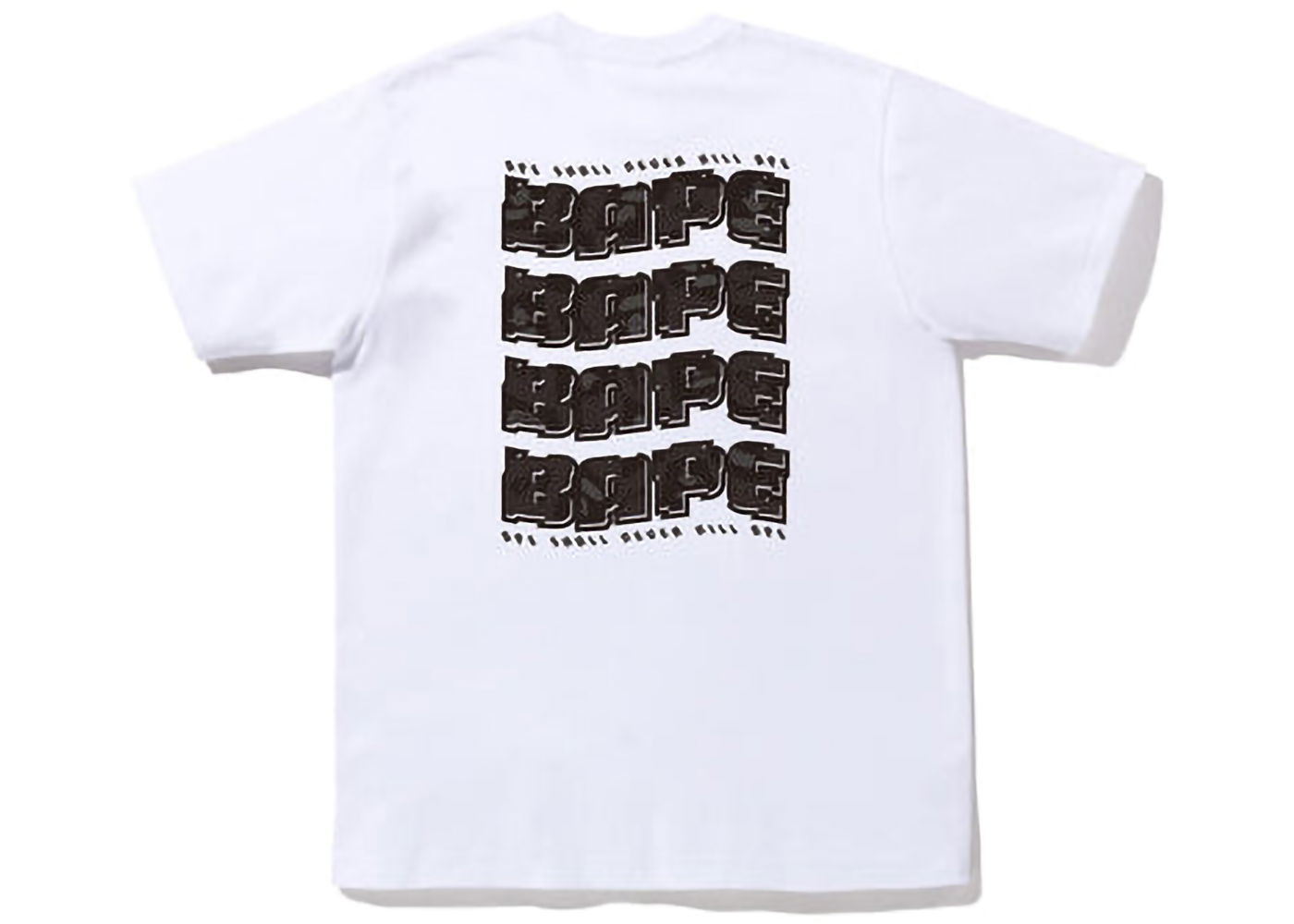 Tričko BAPE Distortion Tee Biela | 1I80-110-054, 0