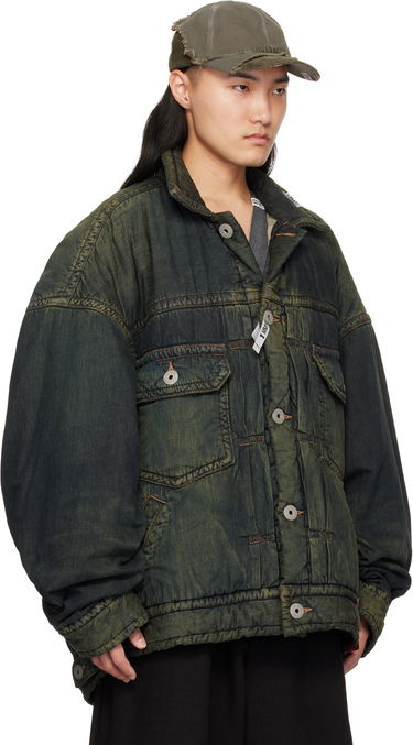 Prešívaná bunda Maison MIHARA YASUHIRO Maison MIHARA YASUHIRO Huge Puffer Denim Jacket Zelené | A13BL023, 1
