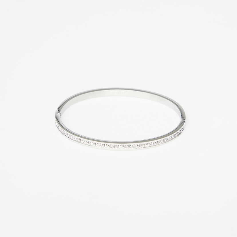 Náramok GUESS Color My Day Rhinestone Hinged Bangle Bracelet Metalická | JUBB02248JWRH-SILVER