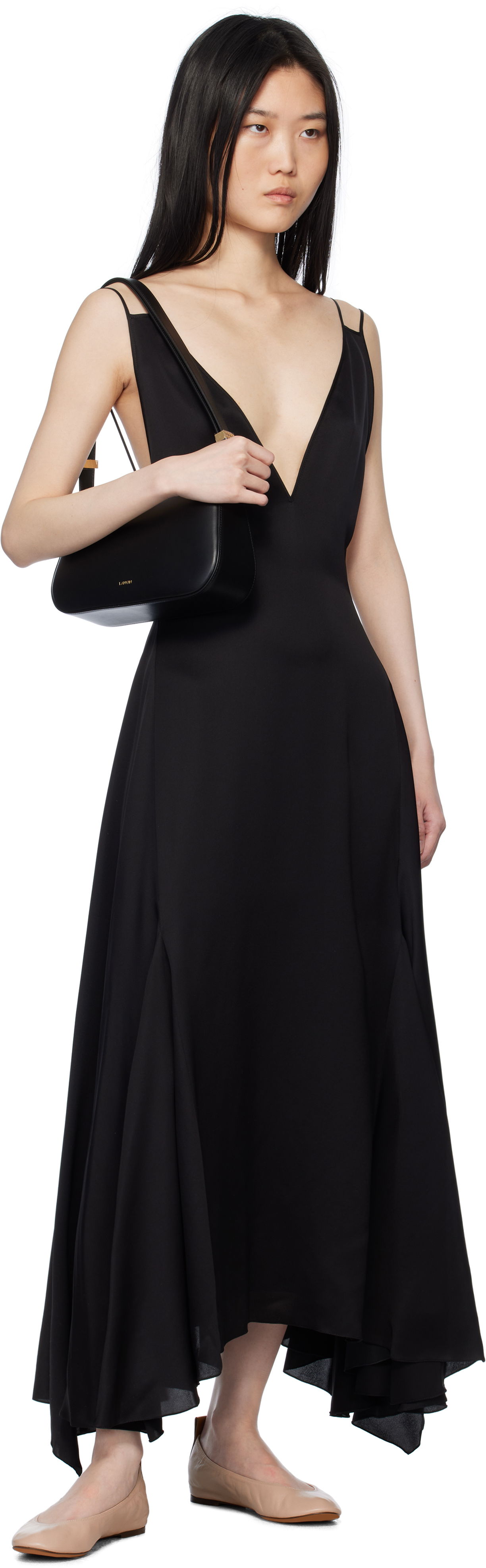 Lanvin Silk Bowling Midi Dress