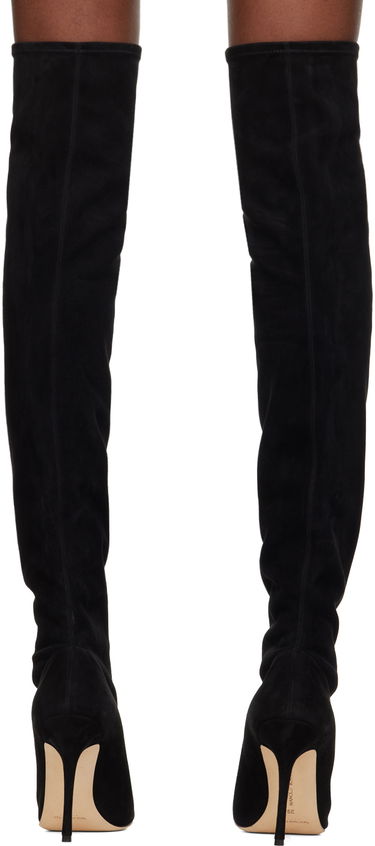 Starostlivosť o obuv Manolo Blahnik Manolo Blahnik Pascalarehi Suede Over-The-Knee Boots Čierna | 220-0698, 1