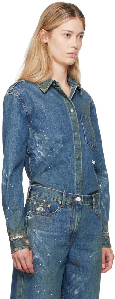 Košeľa Helmut Lang Helmut Lang Painted Denim Shirt Modrá | O05DW102, 1