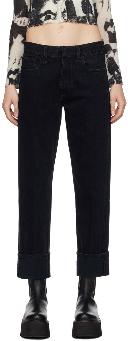 Džínsy R13 R13 Romeo Cuff Jeans Čierna | R13WD113-D184A, 0
