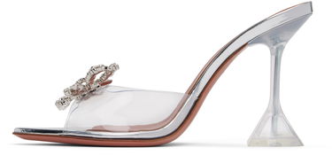 Doplnky Amina Muaddi Amina Muaddi Rosie Glass Slipper Heeled Sandals Metalická | ROSIE GLASS SLIPPER CL PVC, 2