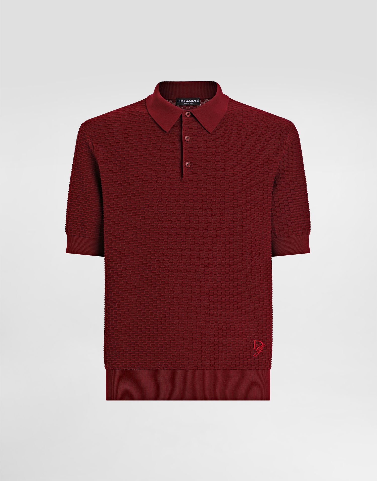 Polo tričko Dolce & Gabbana Dolce & Gabbana Embroidered Logo Polo Shirt Vínová | GXZ02ZJBCFBR2723, 0