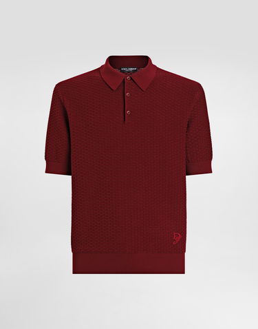 Polo tričko Dolce & Gabbana Dolce & Gabbana Embroidered Logo Polo Shirt Vínová | GXZ02ZJBCFBR2723, 0