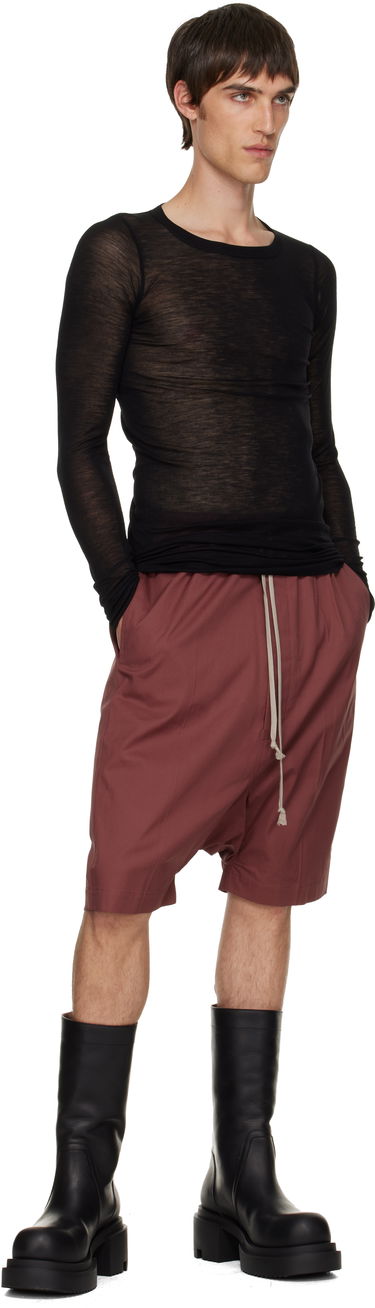 Tričko Rick Owens Rick Owens Concordians Rib LS Sheer T-shirt Čierna | RU02E1250 RJWR, 3