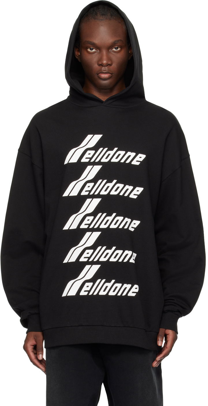 Mikina We11done Printed Hoodie Čierna | WD-TH3-22-729-U-BK, 0