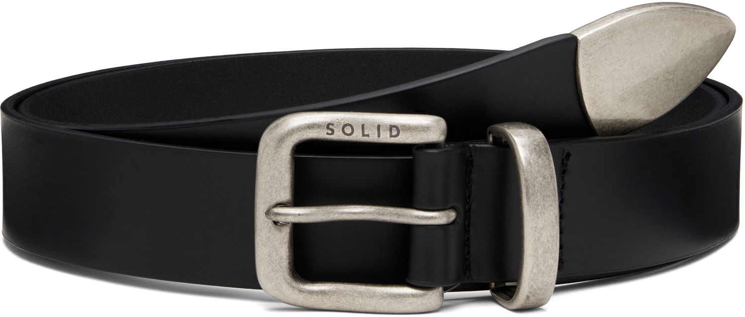 Opasok Solid Homme Leather Western Belt Čierna | S253BE01, 0