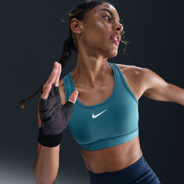 Podprsenka Nike Nike Swoosh Medium-Support Padded Sports Bra Tyrkysová | DX6821-006, 3