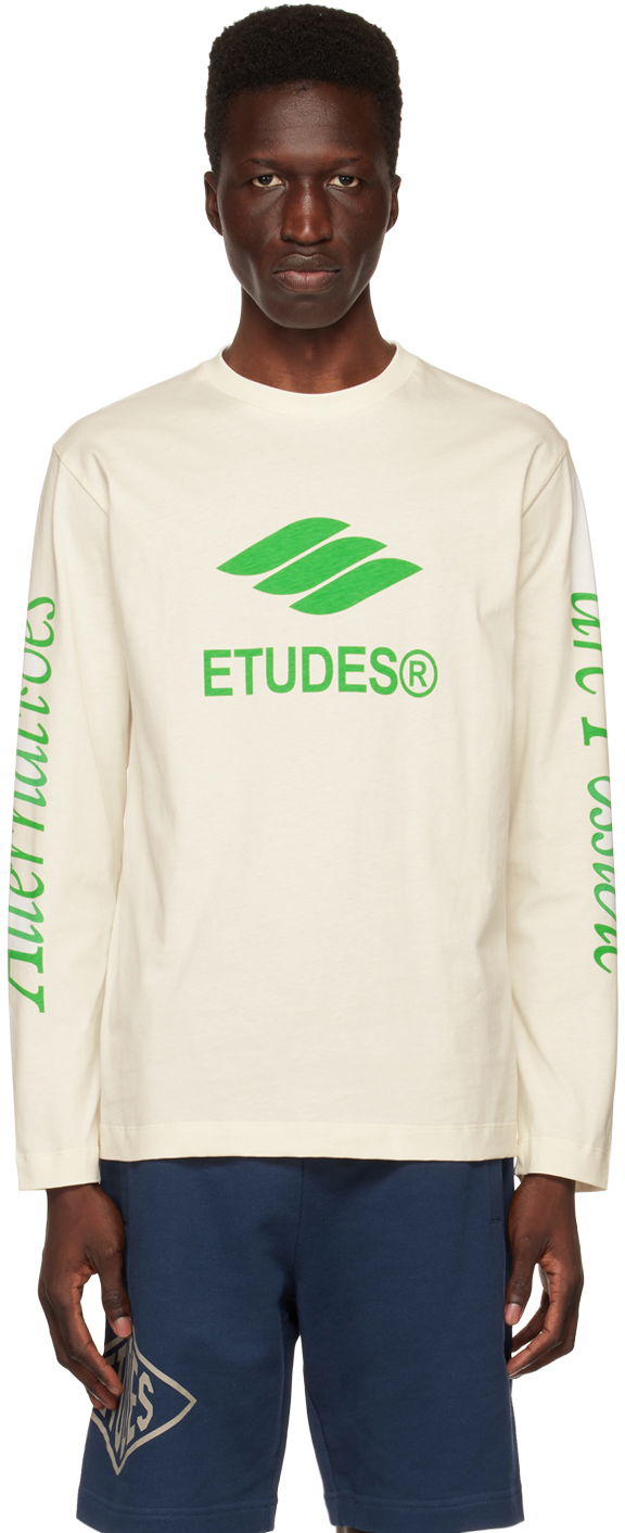 Tričko Études Wonder Long Sleeve T-Shirt Béžová | E23MM170A00701