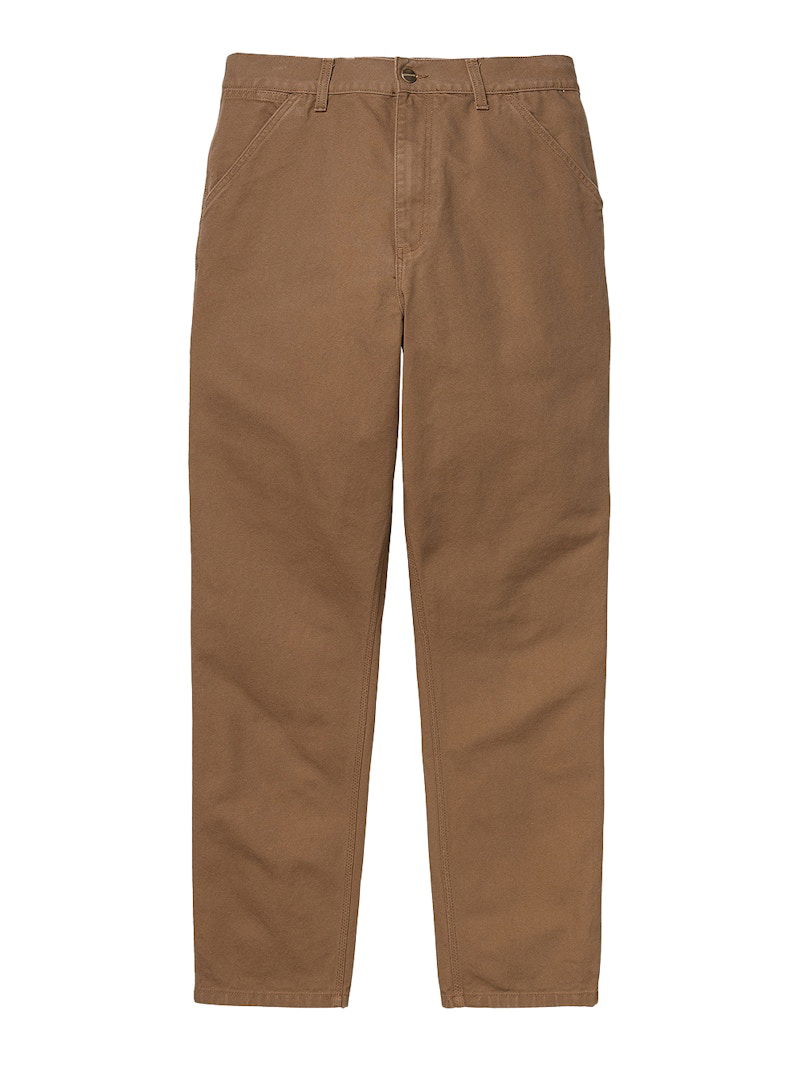 Nohavice Carhartt WIP Single Knee Dearborn Canvas 12oz Relaxed Straight Fit Pants Hnedá | I026463_HZ_02