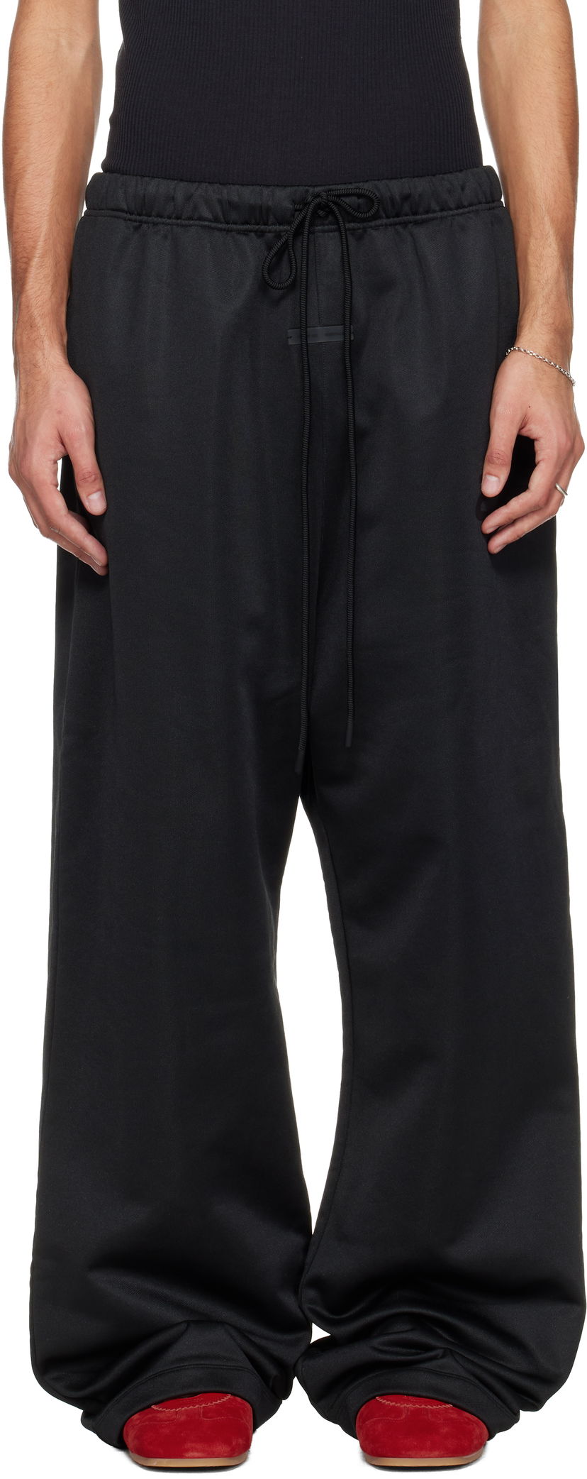 Tepláky Fear of God ESSENTIALS Holiday Satin Fleece Lounge Sweatpants Čierna | 130HO258271F