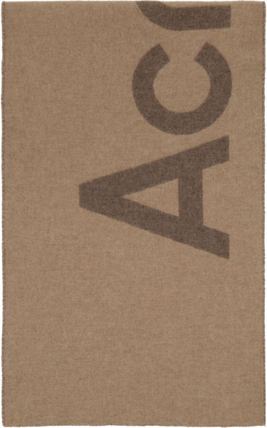 Oblečenie Acne Studios Brown & Orange Logo Jacquard Scarf Červená | CA0154-, 3