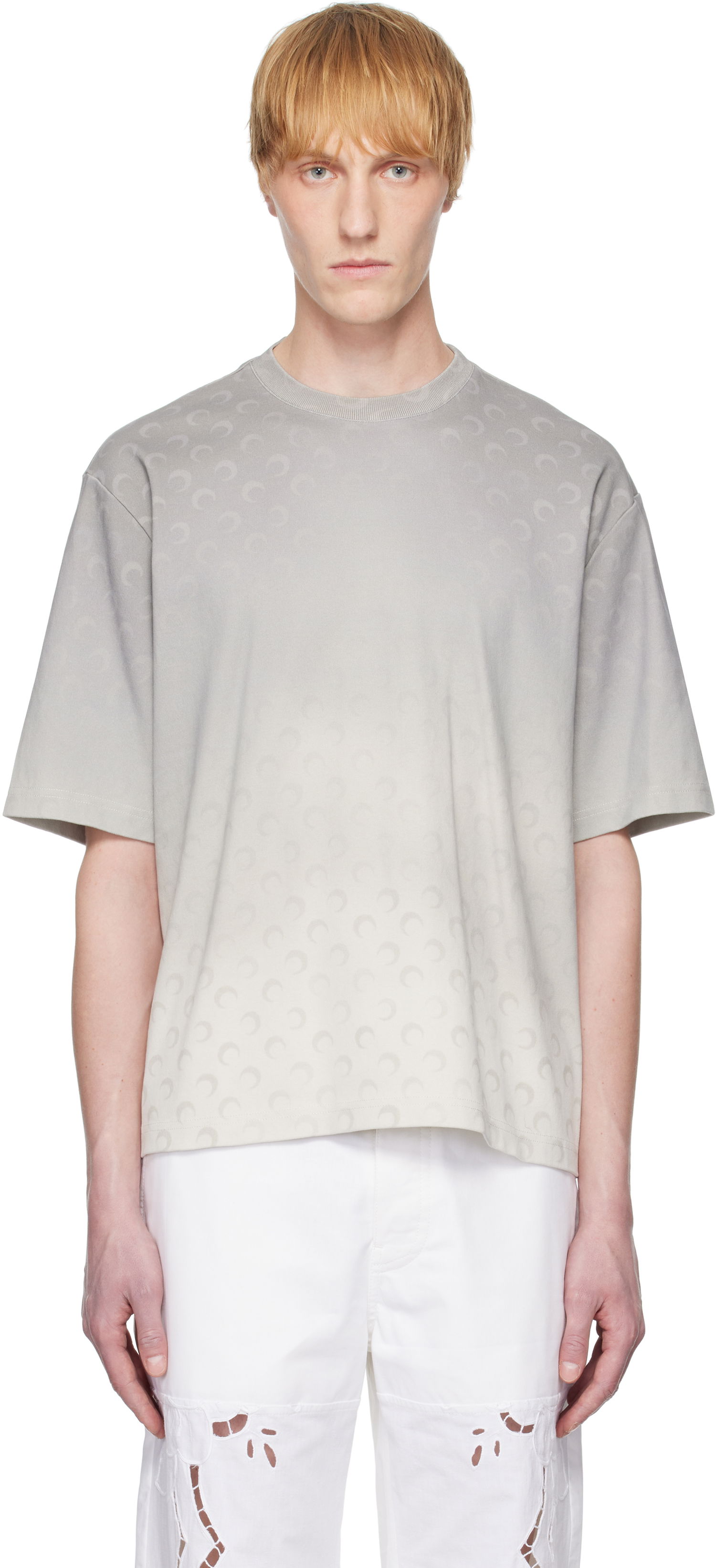 Tričko Marine Serre Marine Serre Moon Faded Loose Fit T-Shirt Šedá | UTT001A CJER0070, 0