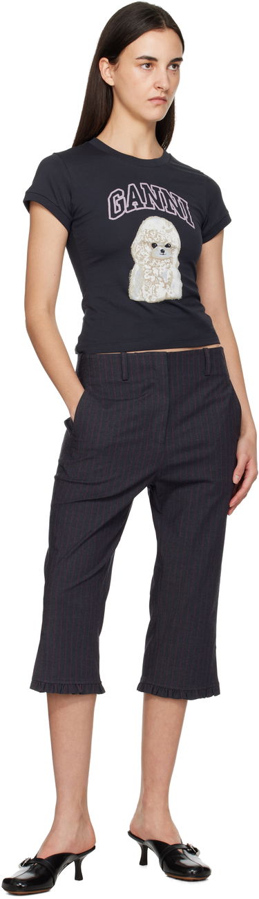 Tričko GANNI Poodle Baby Fit T-shirt Čierna | T4239, 3