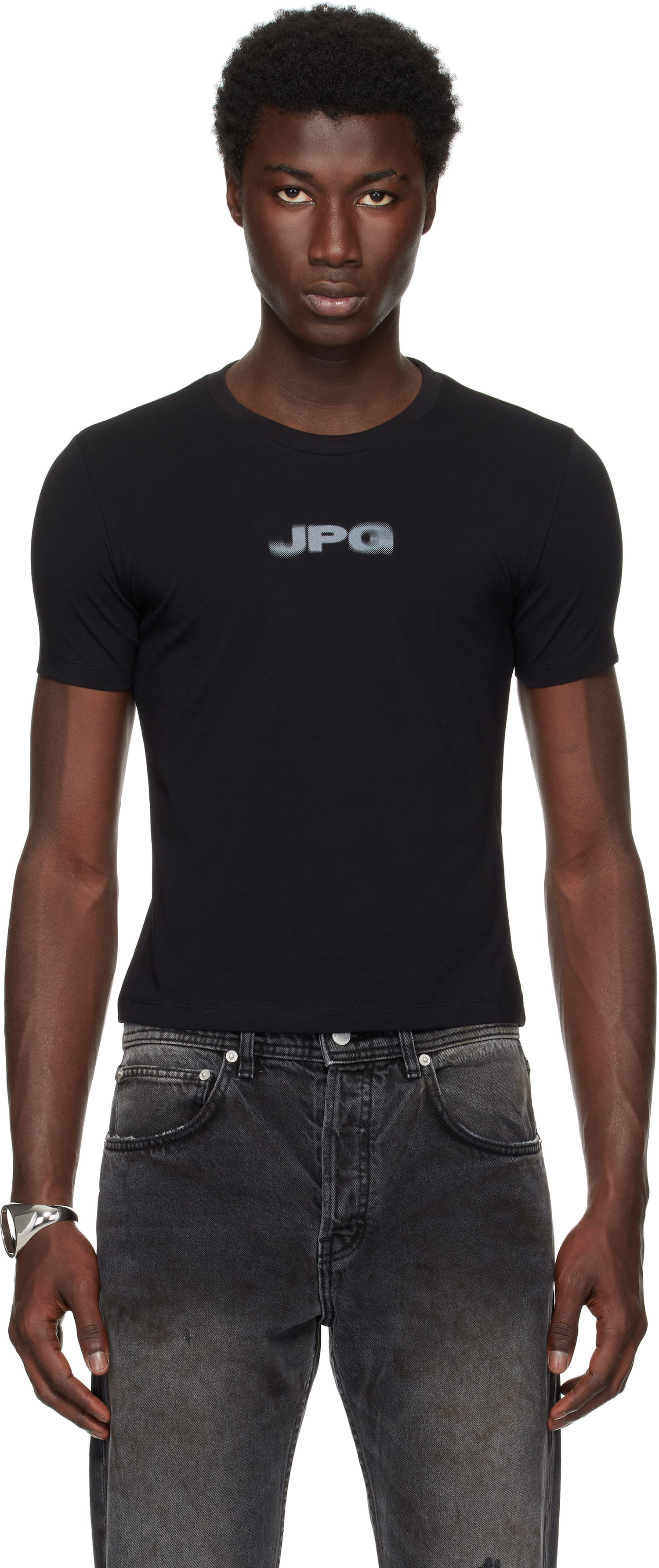 Tričko Jean Paul Gaultier Jean Paul Gaultier 'The JPG' Baby Tee Čierna | 25/03-W-TO300-J002-0004, 0