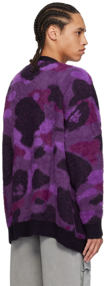 Sveter BAPE A Bathing Ape Camo Cardigan Fialová | 001KNK801006M, 2